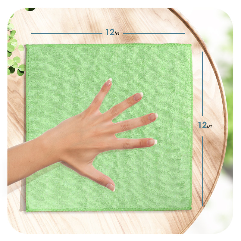 Microfiber Cleaning Cloths, Green