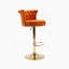 Chaise de bar fabriquée à la main avec hauteur réglable en un clic, rotation à 360 °, coussin moelleux, idéale pour la cuisine, la salle à manger et le café-2040502841