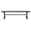 Banc de salle à manger en aluminium de 15,28 po de largeur avec structure en acier, brun rouille-121095556