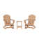 Cullan Plastic Rocking Adirondack Chair with Table