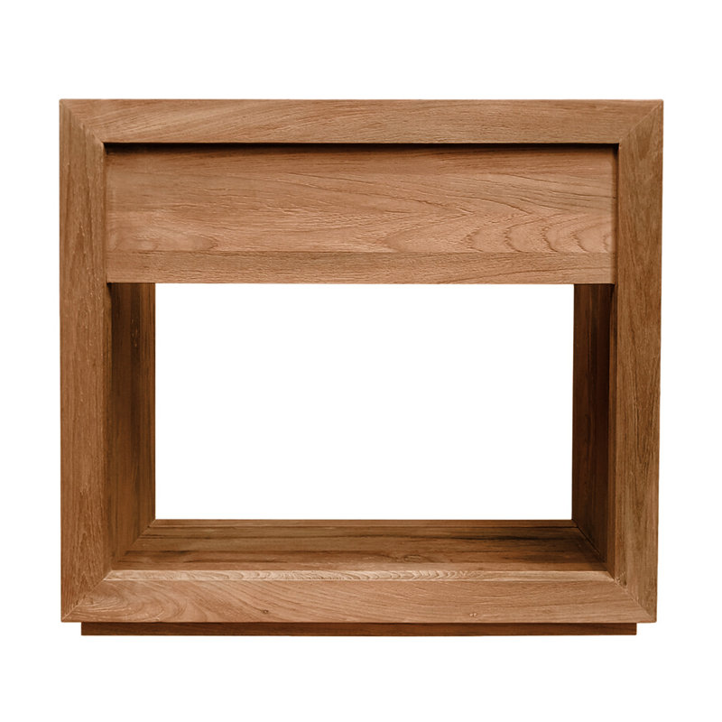 Natural Teak Freestanding Single Bathroom Vanity