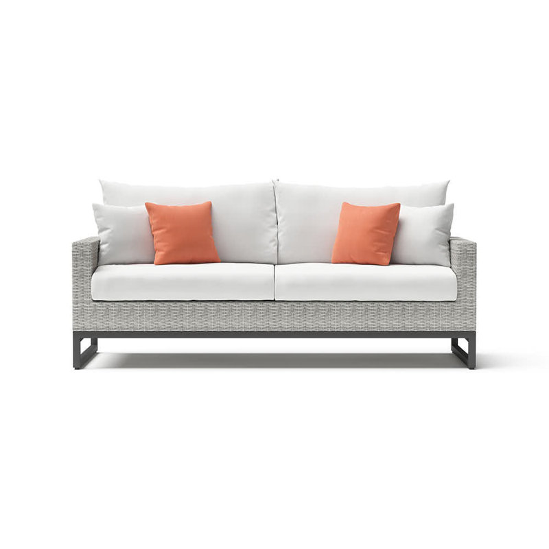 Sameko Sunbrella Outdoor 78In. Sofa, Gray, Cast Coral