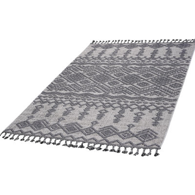 Loom & Collection White/gray 5x7 Area Rug, Stain Non-shedding Carpet, Pet Safe, For Living, Dining, Bedroom, Entry, Nursery, Dorm, Study, Office, Kitchen, Easy Clean, , Medium Pile, Cotton Back,