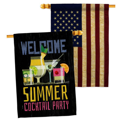 Double Sided 40 in. H x 28 in. W Polyester House Flag