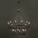 Avalee 20 - Light Steel Dimmable Wagon Wheel Chandelier