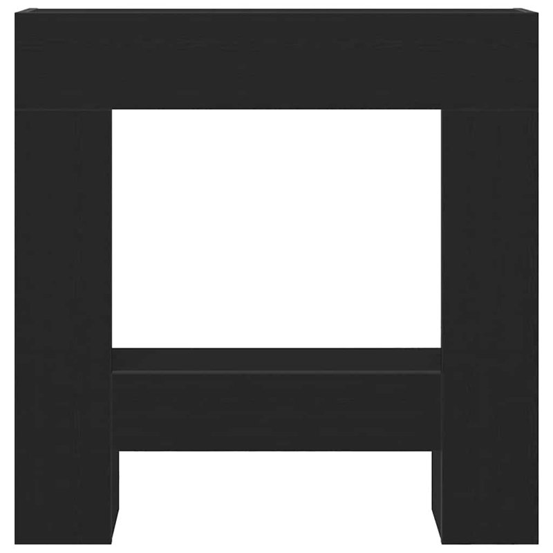 Fireplace Surround 81X18x82 Cm Engineered Wood, Black Oak