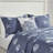 4 Piece Cotton Reversible Embroidered Quilt Set with Throw Pillow Navy-130419135-130419133
