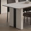 Table de salle à manger rectangulaire en pierre frittée beige clair-953042466