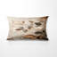 Coussin décoratif à motif de feuilles - Taupe-135800837