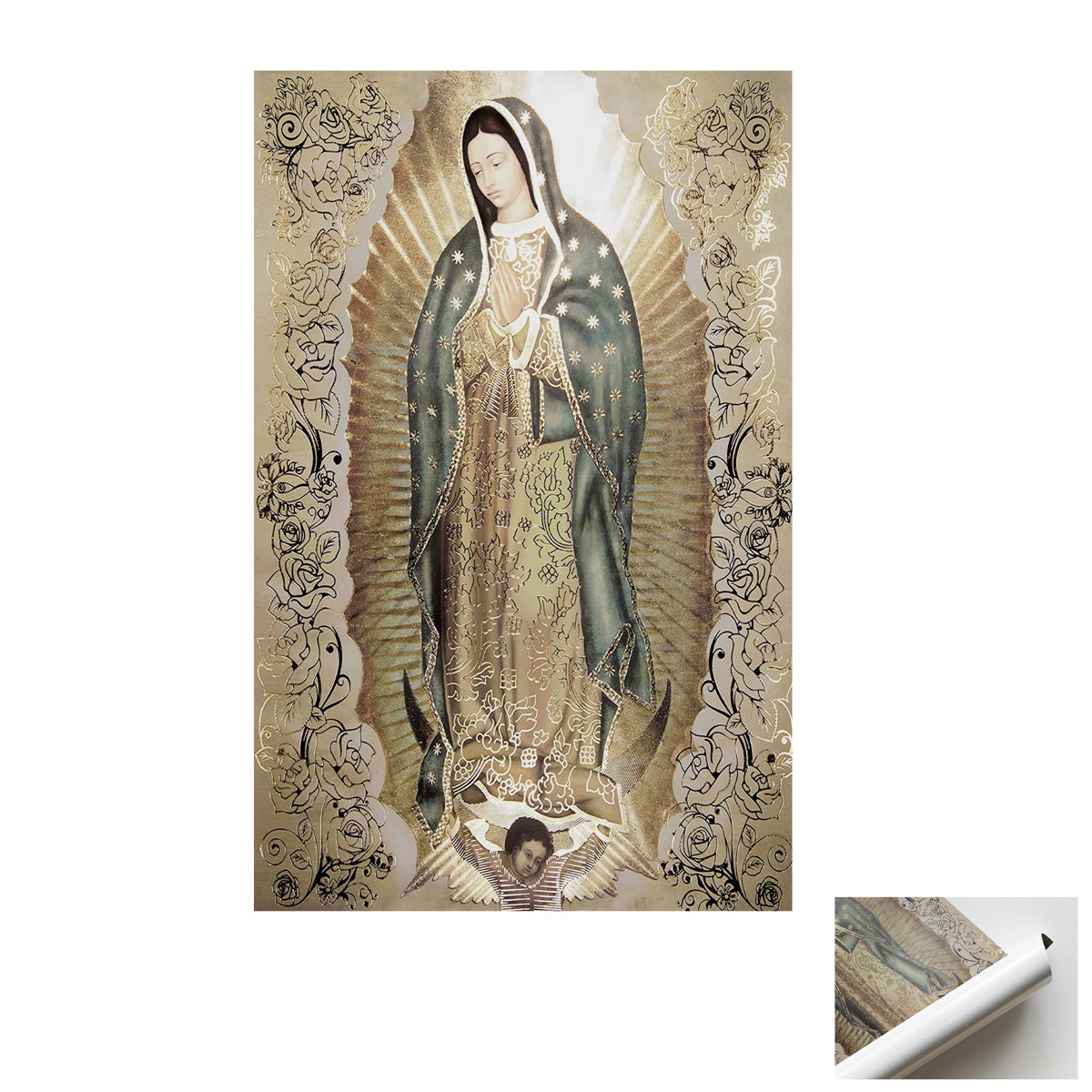 Canora Grey Abstract Our Lady of Guadalupe Canvas Art - Virgin Mary ...