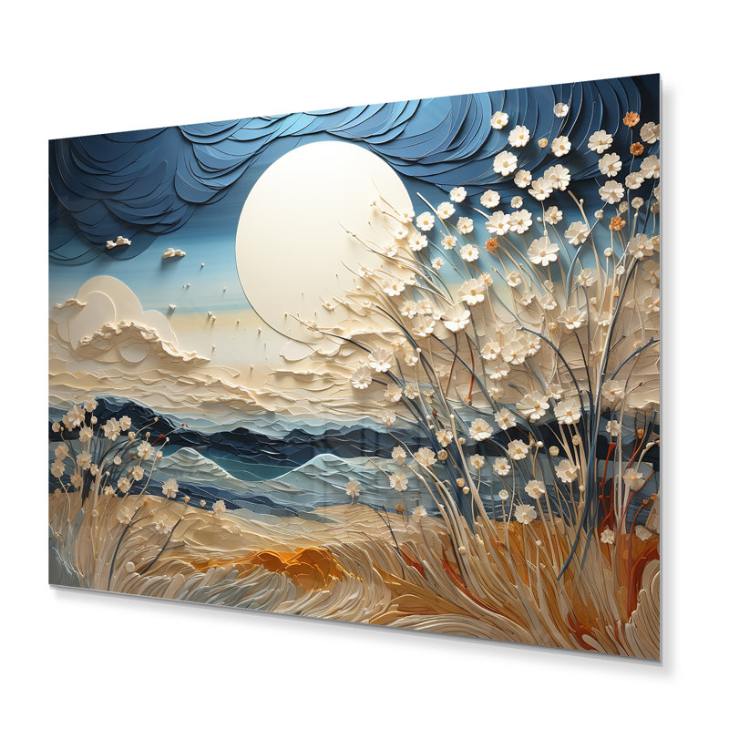 Clouds Prairies Collages VI - Modern Metal Wall Art, 12" H x 20" W