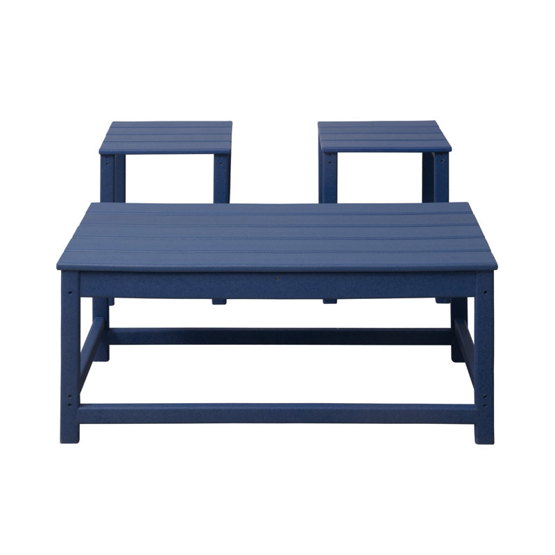 Laguna 3-Piece Patio Table Set, Navy Blue