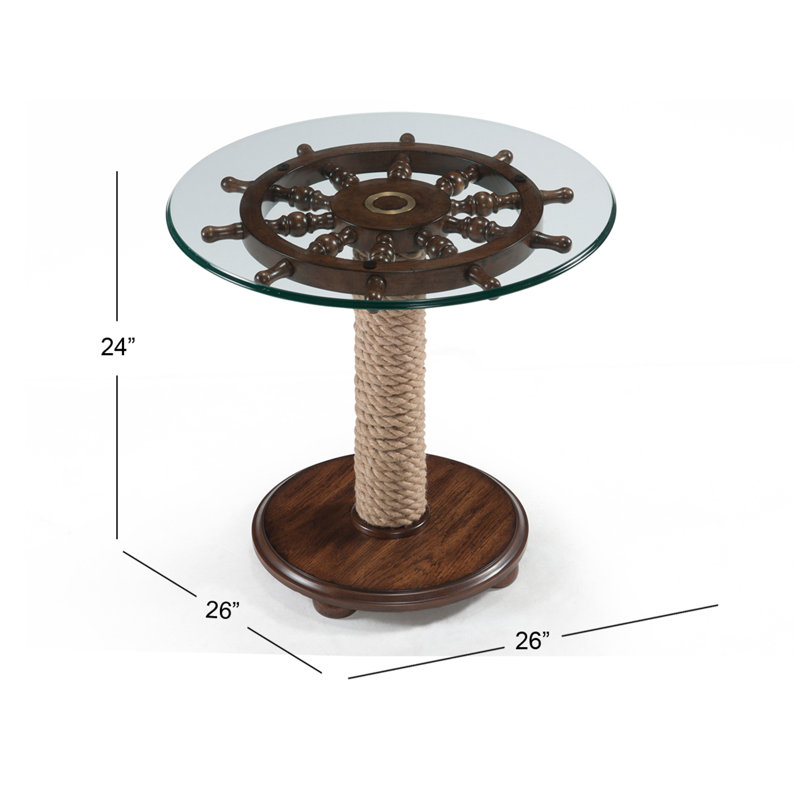 Bartulio Glass Top End Table