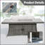 Rectangle Aluminium Propane Smokeless Fire Pit Table with Hidden Fuel Tank