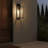 Flush Mounted Wall Sconce Clear Glass Finish