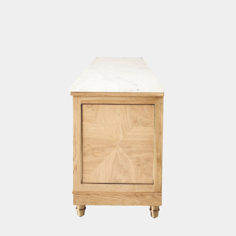 Directoire 86'' W Marble Console Table