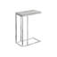 Table d'appoint avec stratifié en ciment texturé gris et métal