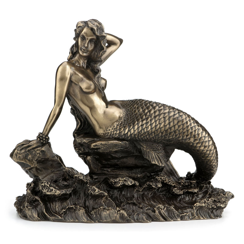 Figurine sirène assis sur le rock Botelho