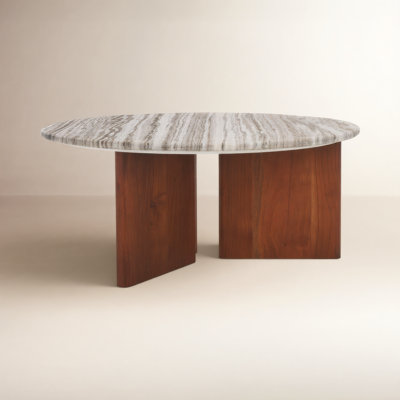 Ferney Round Marble Top Coffee Table