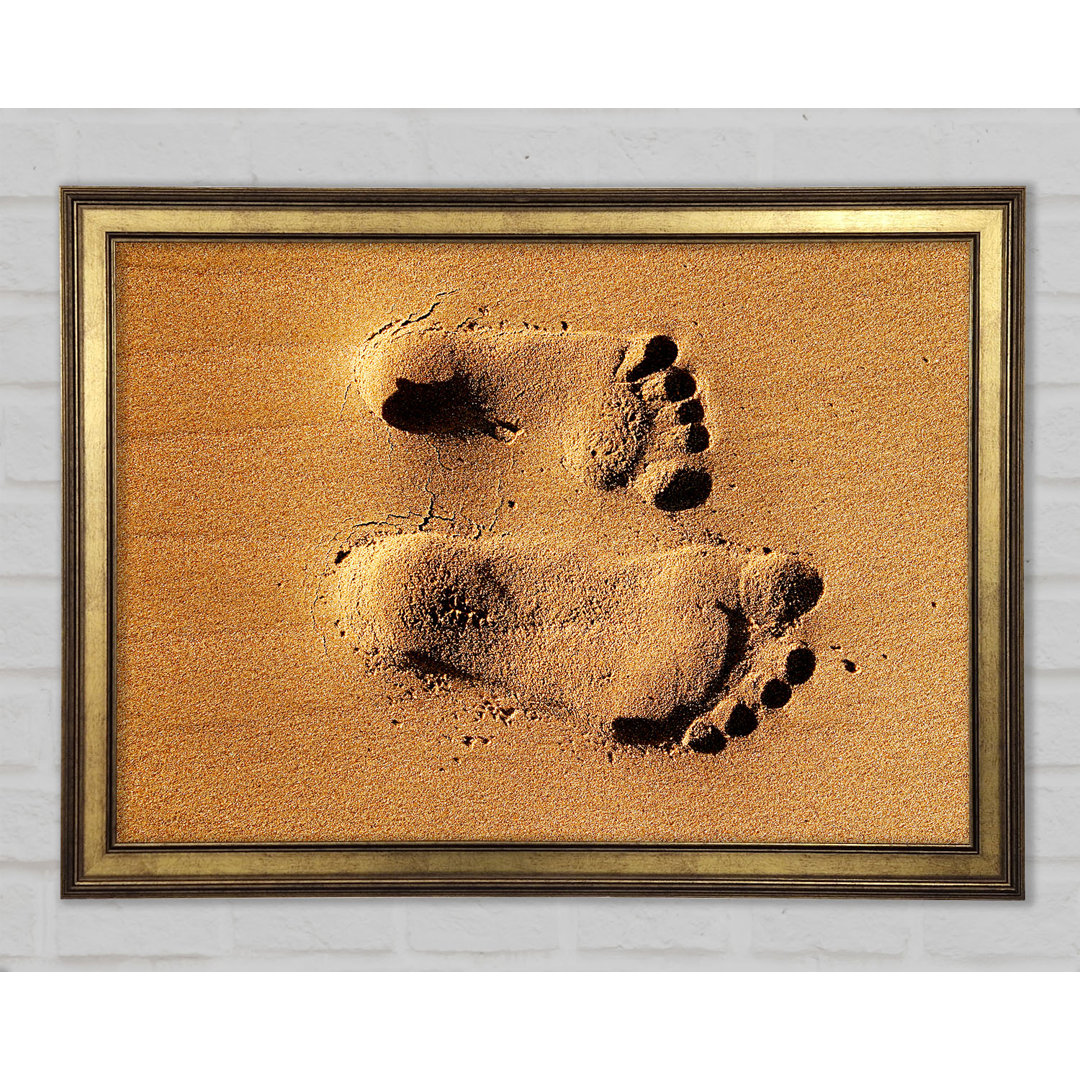 Footprints In The Sands Of Time - Einzelne Bilderrahmen Kunstdrucke