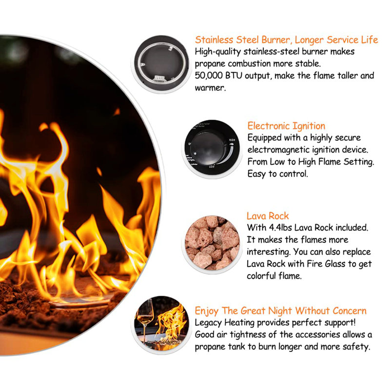 36'' Round Fire Pit Accessory