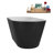 54" Streamline Soaking Freestanding Tub and Tray With Internal Drain-112235367
