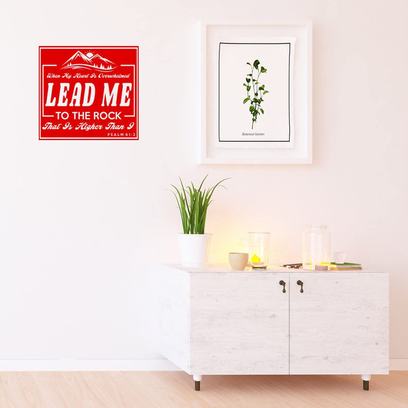 Text & Numbers Non-Wall Damaging Wall Decal, 13" H x 14" W, Red