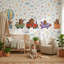 Papier peint fond blanc avec montgolfière, décoration murale amovible-9258243-9258248