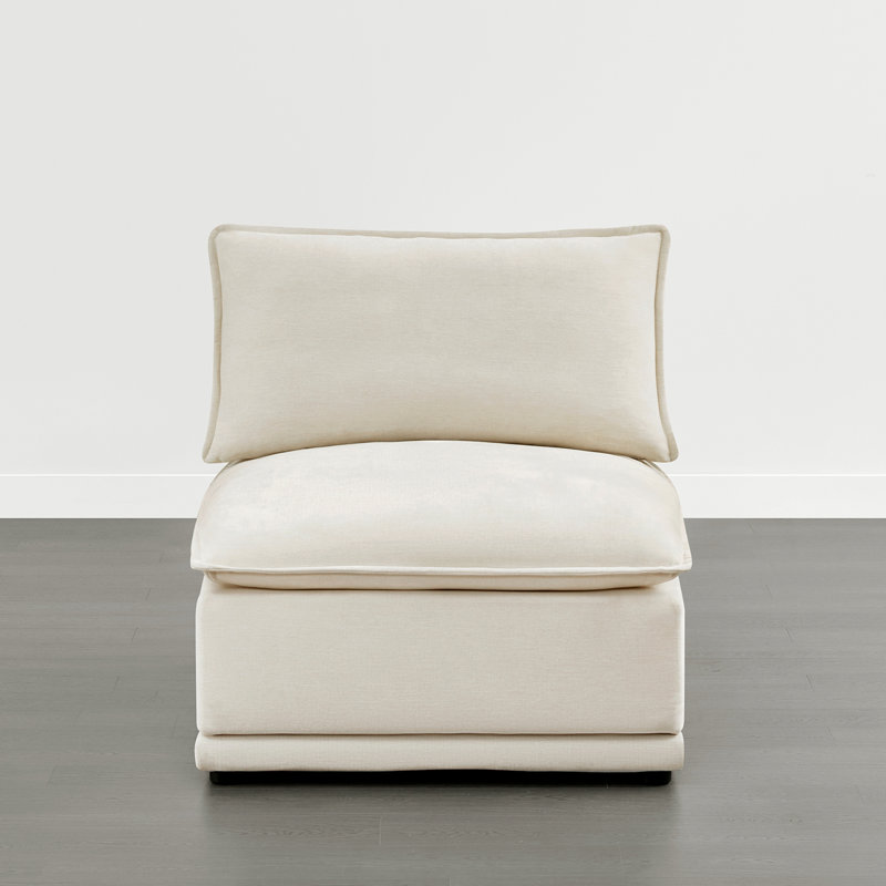 Cloud Oversized Armless Chair, Cream