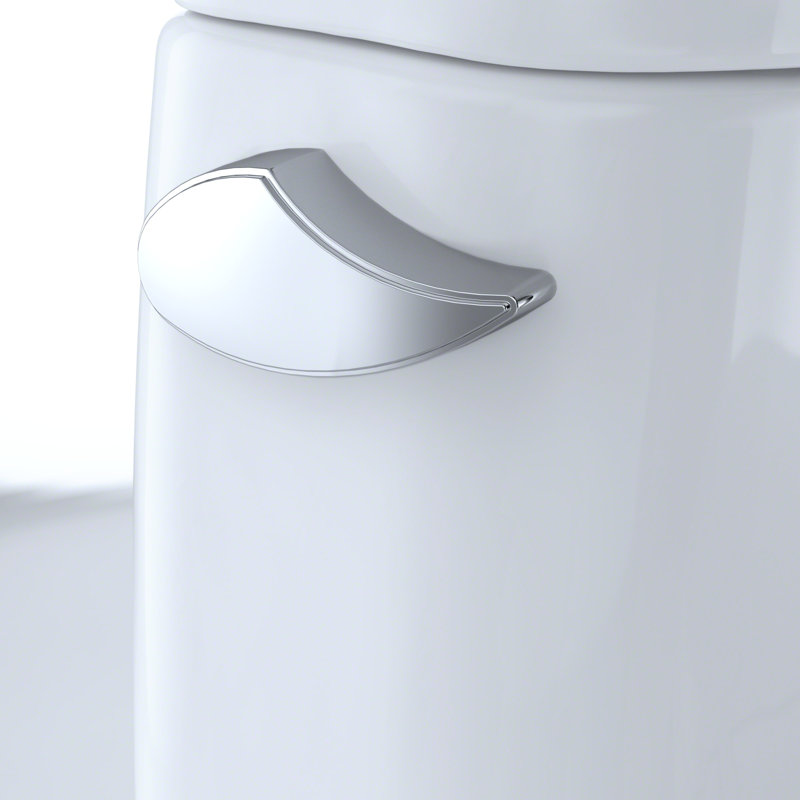 Toilette allongée une pièce à jupe universelle de 1,28 GPF avec CEFIONTECT TOTO® Carlyle® II, coton blanc, Coton, Côté gauche