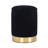 12" Round Velvet Storage Ottoman with Gold Base, Upholstered Vanity Stool & Footrest-1541189197-1541189196