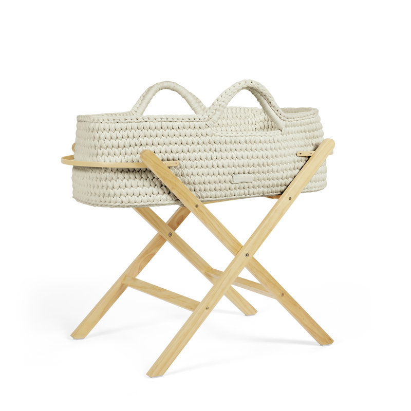 Nova Moses Basket & Pine Stand, Cloud