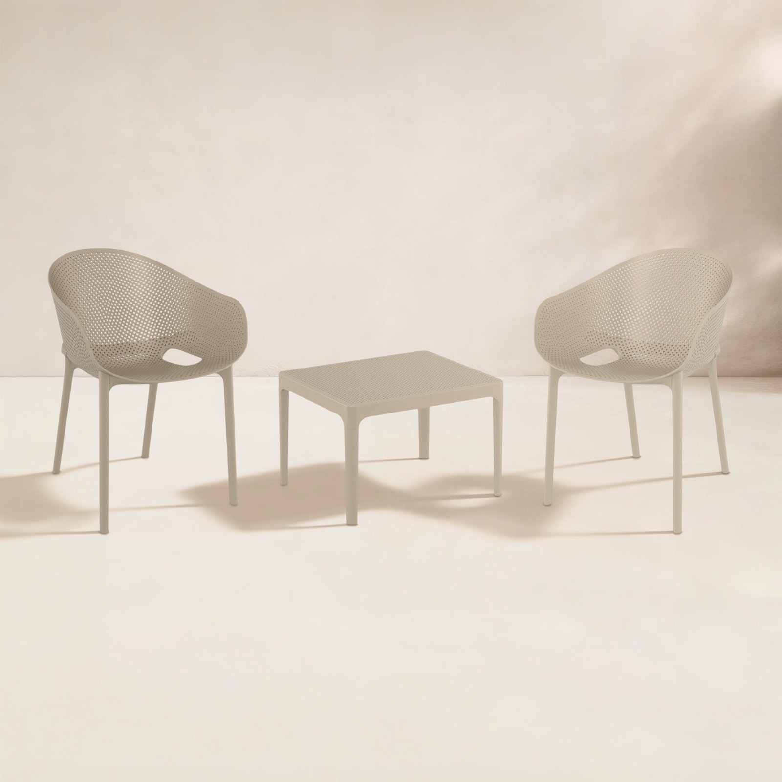 Farrah 2-Person Patio Seating Group, Beige