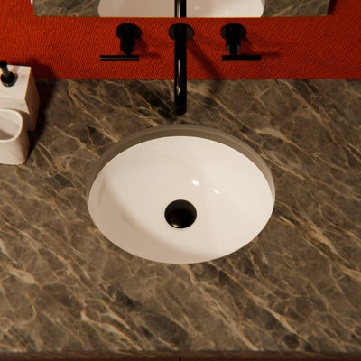 Lavabo de salle de bain ovale encastré
