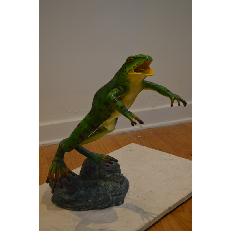 Bronze Jumping Frog Fountain