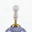 Lampe de table bleue en céramique