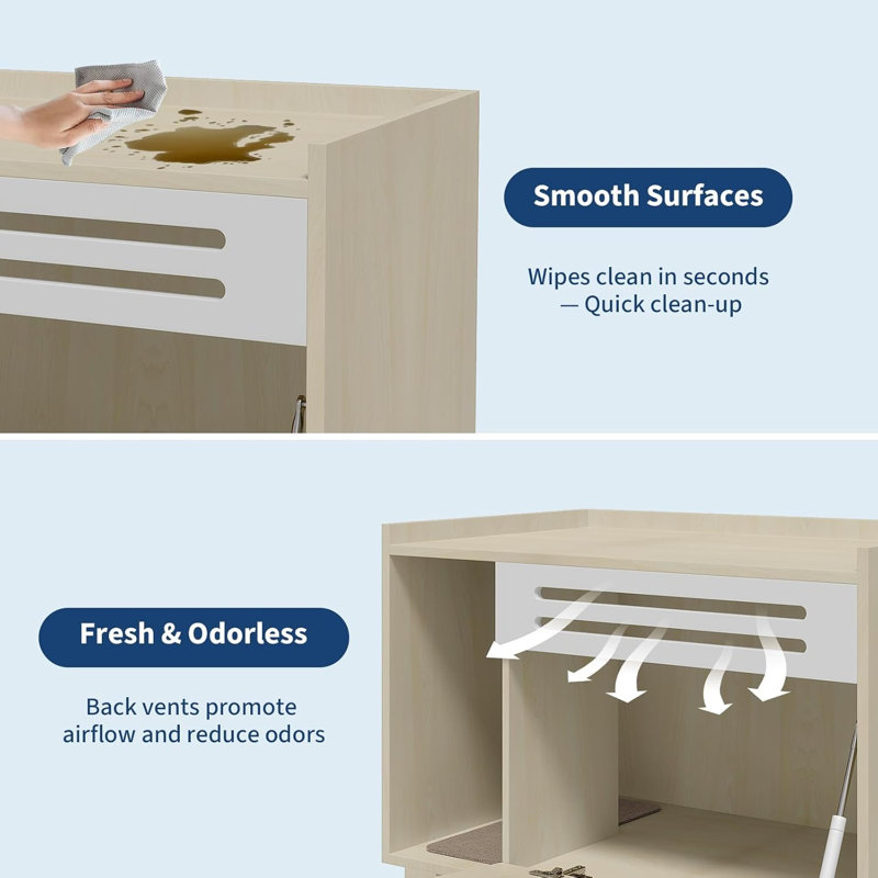 MDF Litter Box, Ivory