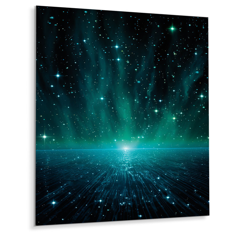 Art mural en métal vert et noir Interstellar Gaz, H 20 po x l 12 po x P 1 po