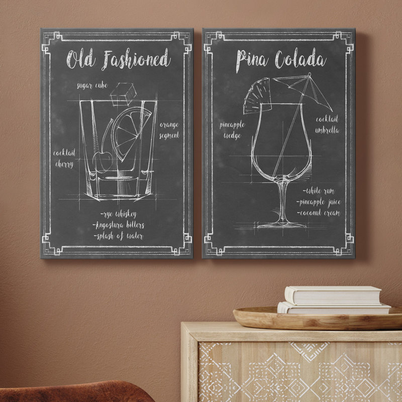 Mixology I, toile tendue avec châssis de qualité supérieure - prête à être accrochée, H 36 po x l 48 po x P 1 po