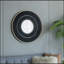 Magnifique miroir rond en bois Carter avec cadre en fer doré pour la décoration intérieure-1429416019