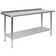 Woodford Stainless Steel 18 Gauge Work Table with 1.5" Backsplash and Shelf, NSF Certified