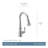 Weymouth Polished Nickel One-Handle High Arc Pulldown Kitchen Faucet-38264680