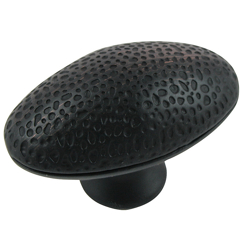 Hammered Oval Knob, Oil Rubbed Bronze