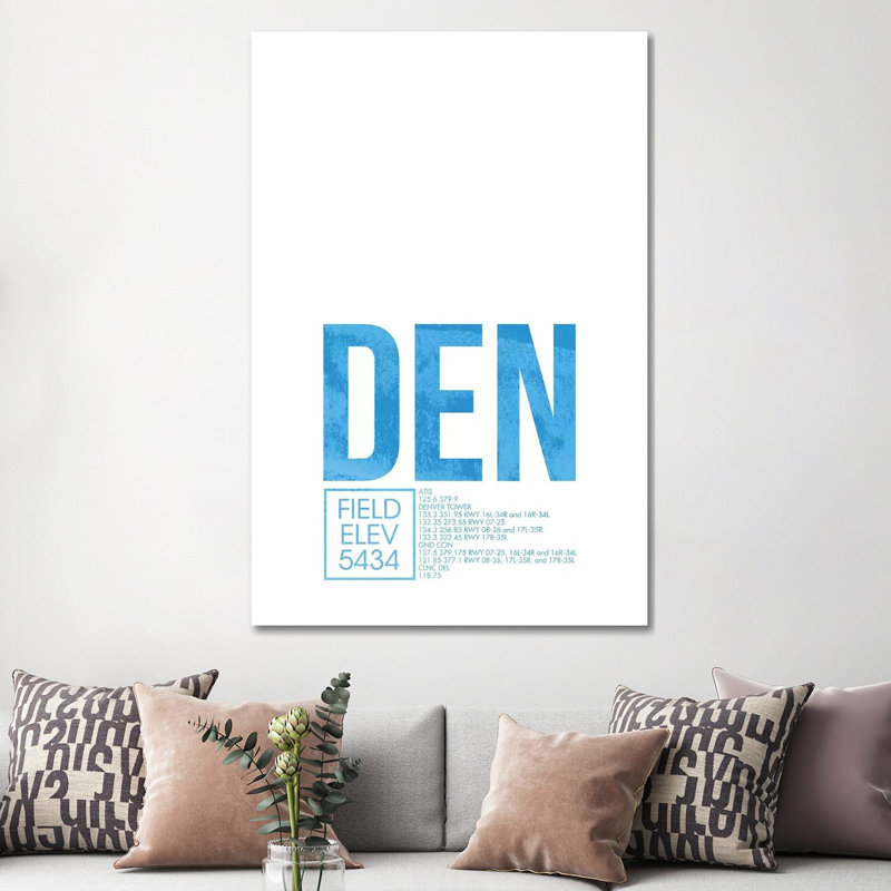 DEN Air Traffic Control, Denver 1 Piece Wrapped Canvas Wall Art, 152.5 cm H x 101.5 cm W