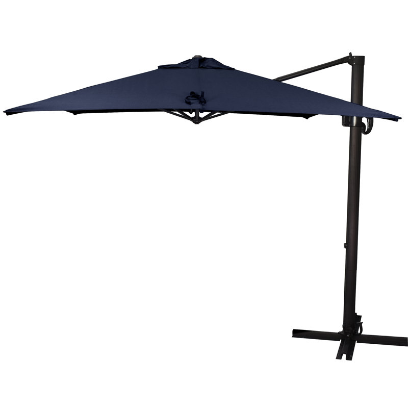 Parasol carré en porte-à-faux 8,5 pi Placencia, Toile bleu marine Sunbrella®