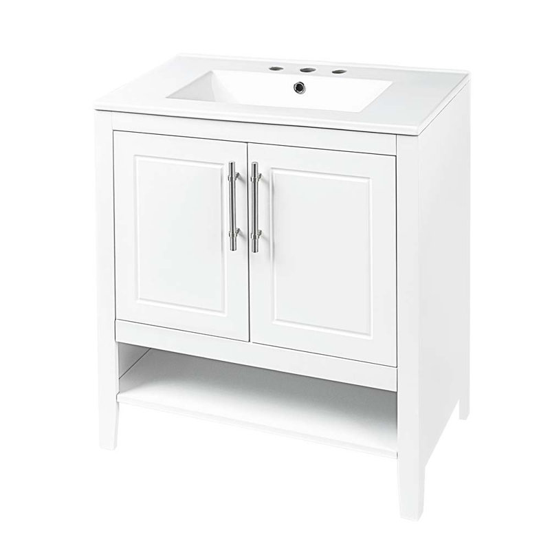 Meuble-lavabo 30 po avec lavabo, armoire multifonctionnelle