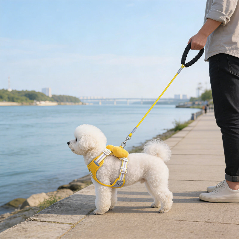 Gilet ajustable pour animal de compagnie, jaune, YEM