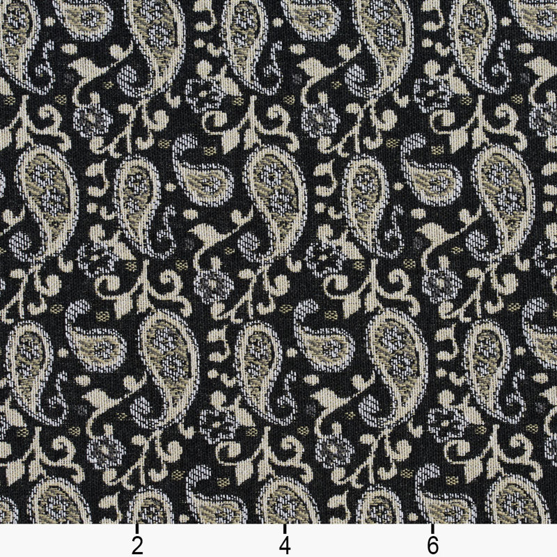 Tissu cachemire, Noir 3
