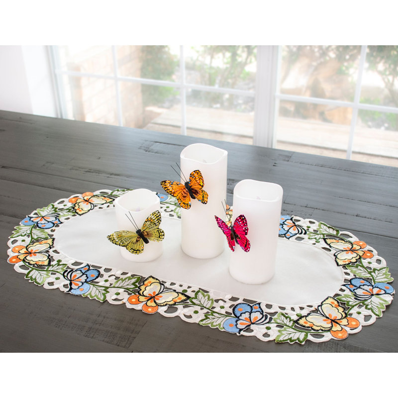 Offerman Butterfly Table Runner, 27" x 14"