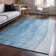 Premium Machine Washable Cerrito Blue Rug